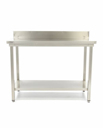 Bord   Rustfrit Stål 160   70 Cm Justerbar Højde Med Bagplade