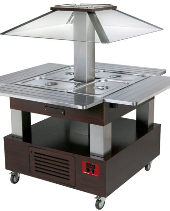 Buffet Kølet Salatbar  4x Gn1  -150  Wengé-træ