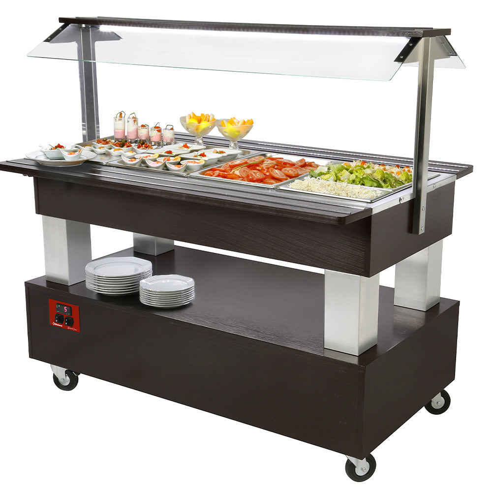 Buffet Kølet Salatbar 4x Gn1 -150 Wengé-træ