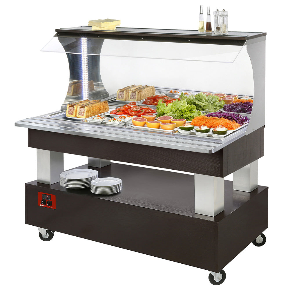 Buffet Vægplaceret Køl 4x Gn1 -150 Wengé-træ