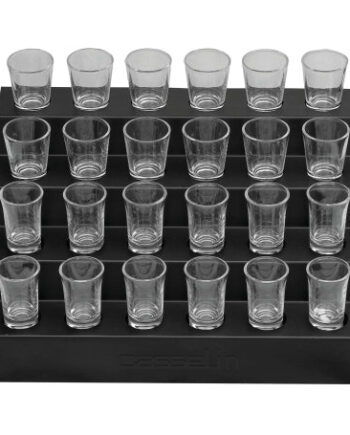 Display   Sort Stål Med 24 Shotglas