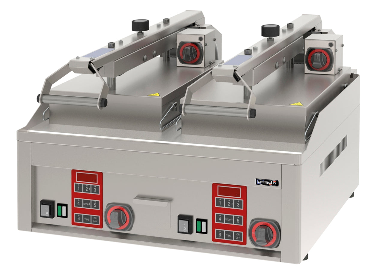Elektrisk Clam Kontaktgrill Halvautomatisk Dobbelt