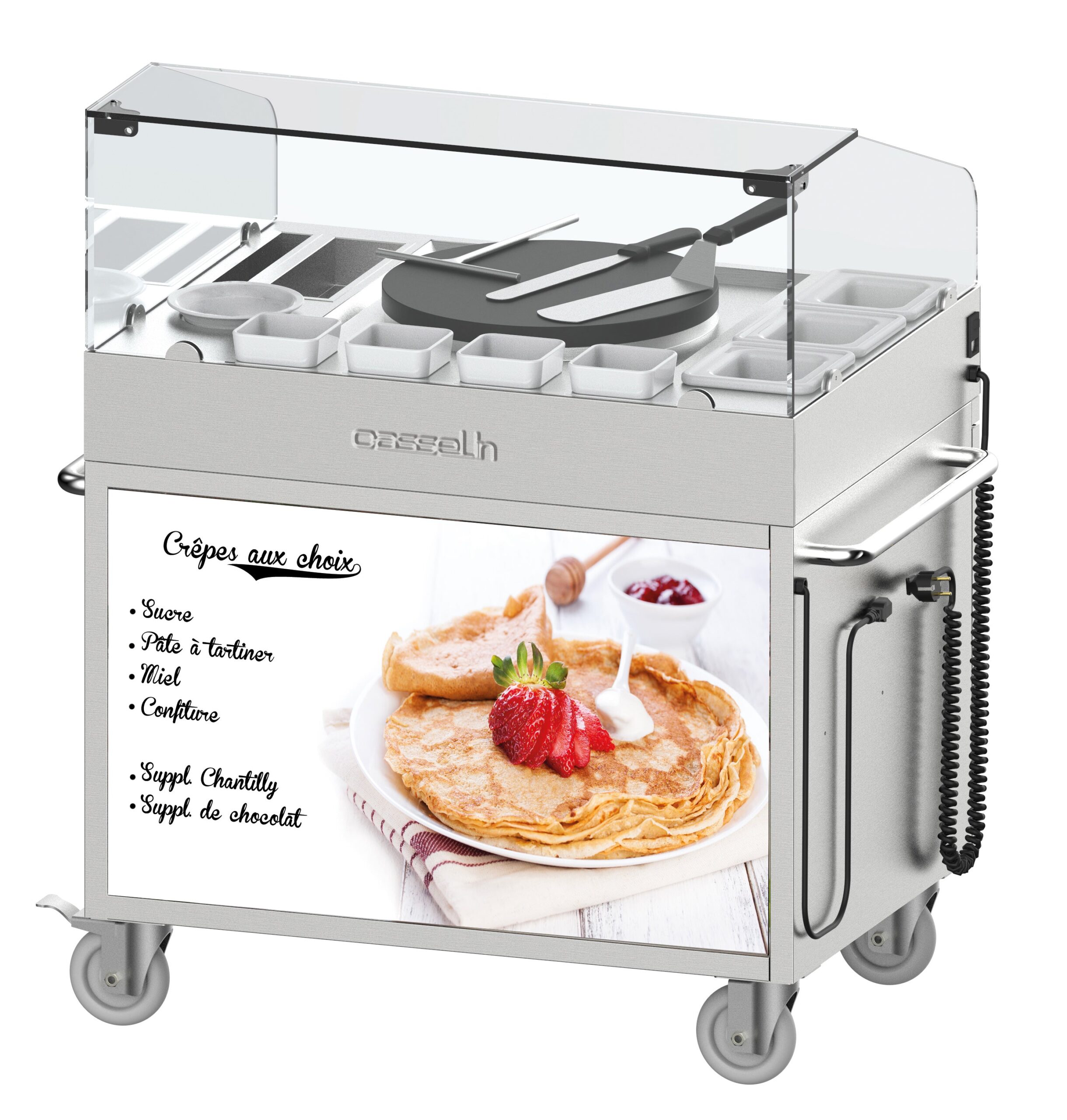 Elektrisk Crepe Maker Vogn 40 Indbygget