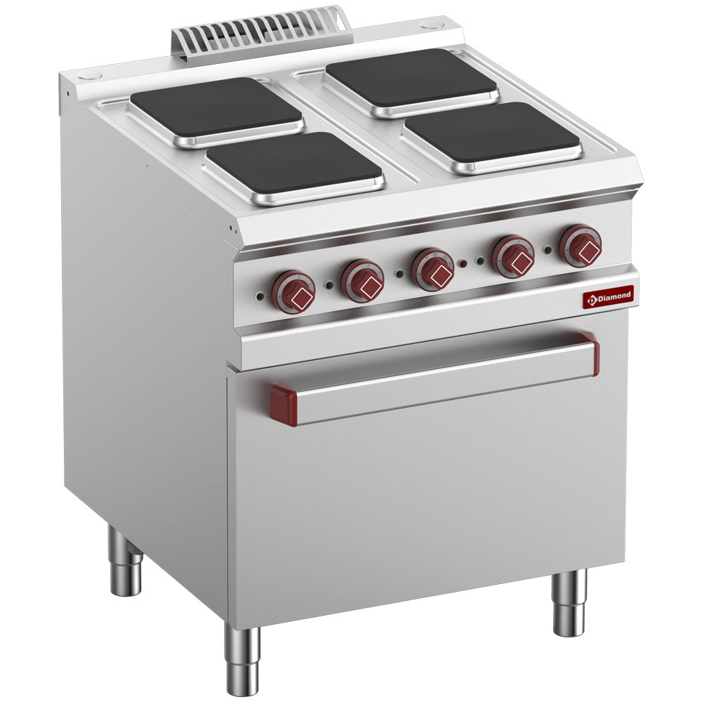Elektrisk Kogeplade X4 Firkantede Plader På Elektrisk Ovn Gn Og Grill