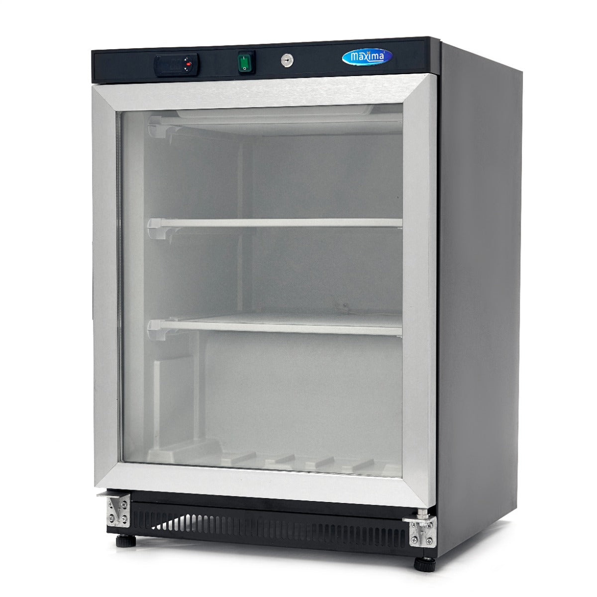 Fryser 200l Sort Med Glaslåge