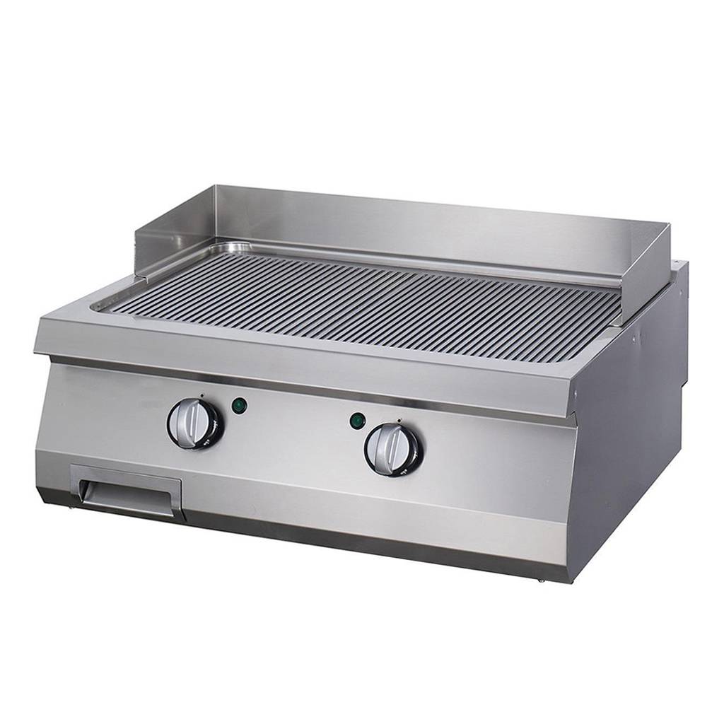 Heavy Duty Grillplade Rillet Dobbelt Enhed 70 Cm Dyb Elektrisk