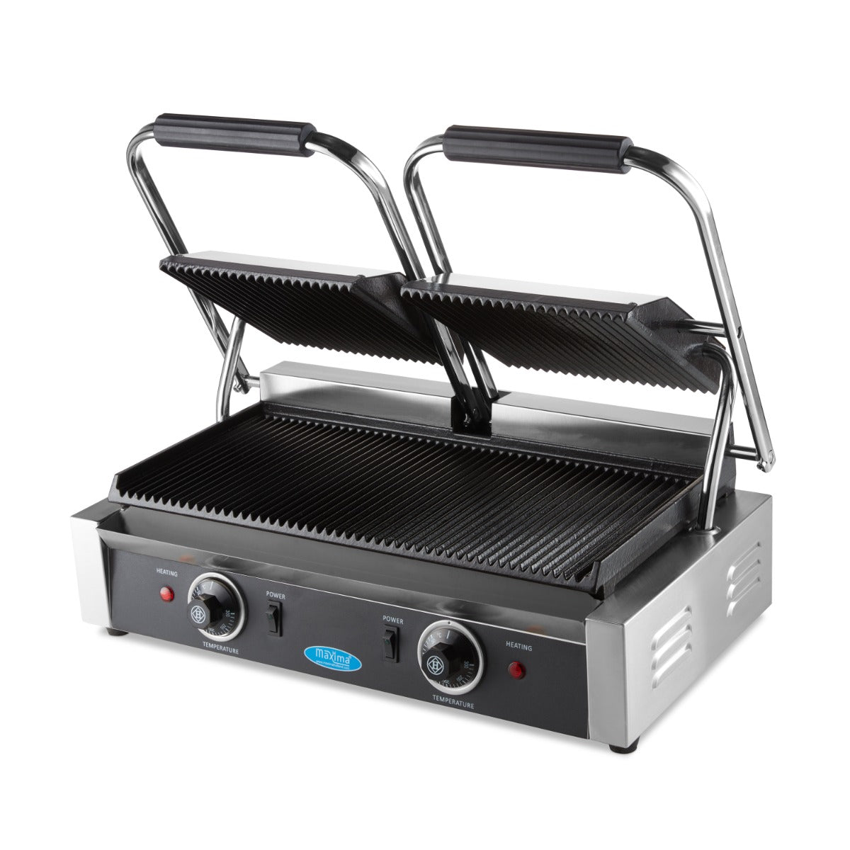 Kontaktgrill Rillet Dobbelt Grillplade 22cm