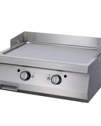 Premium Stegeplade Glat Krom Dobbelt Enhed 90 Cm Dyb Elektrisk