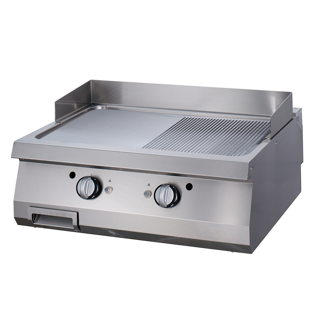 Premium Stegeplade Halvrillet Dobbelt Enhed 90 Cm Dyb Gas