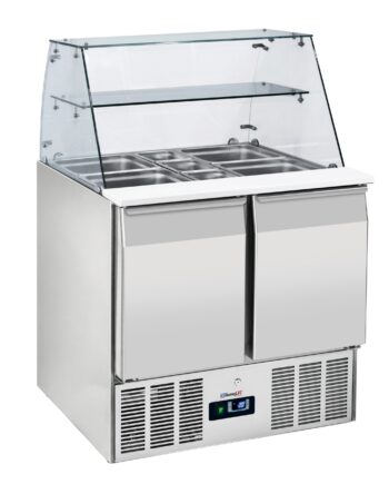 Saladette Med Glasdisplay   Låger Gn