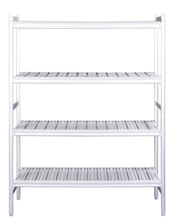 Saro Aluminiumshylde Med Plastgitre 373x1858mm Kun Hylde