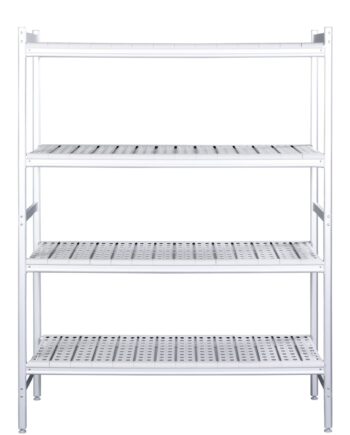 Saro Aluminiumshylde Med Plastgitre 373x1330mm Kun Hylde