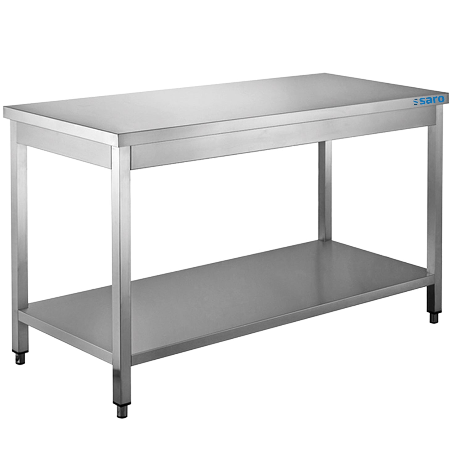 Saro Bord Rustfrit Stål Med Underhylde 600 Mm Dybde 700 Mm