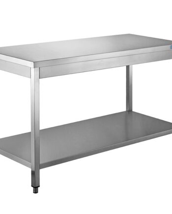 Saro Bord   Rustfrit Stål  Med Underhylde 600 Mm Dybde  800 Mm