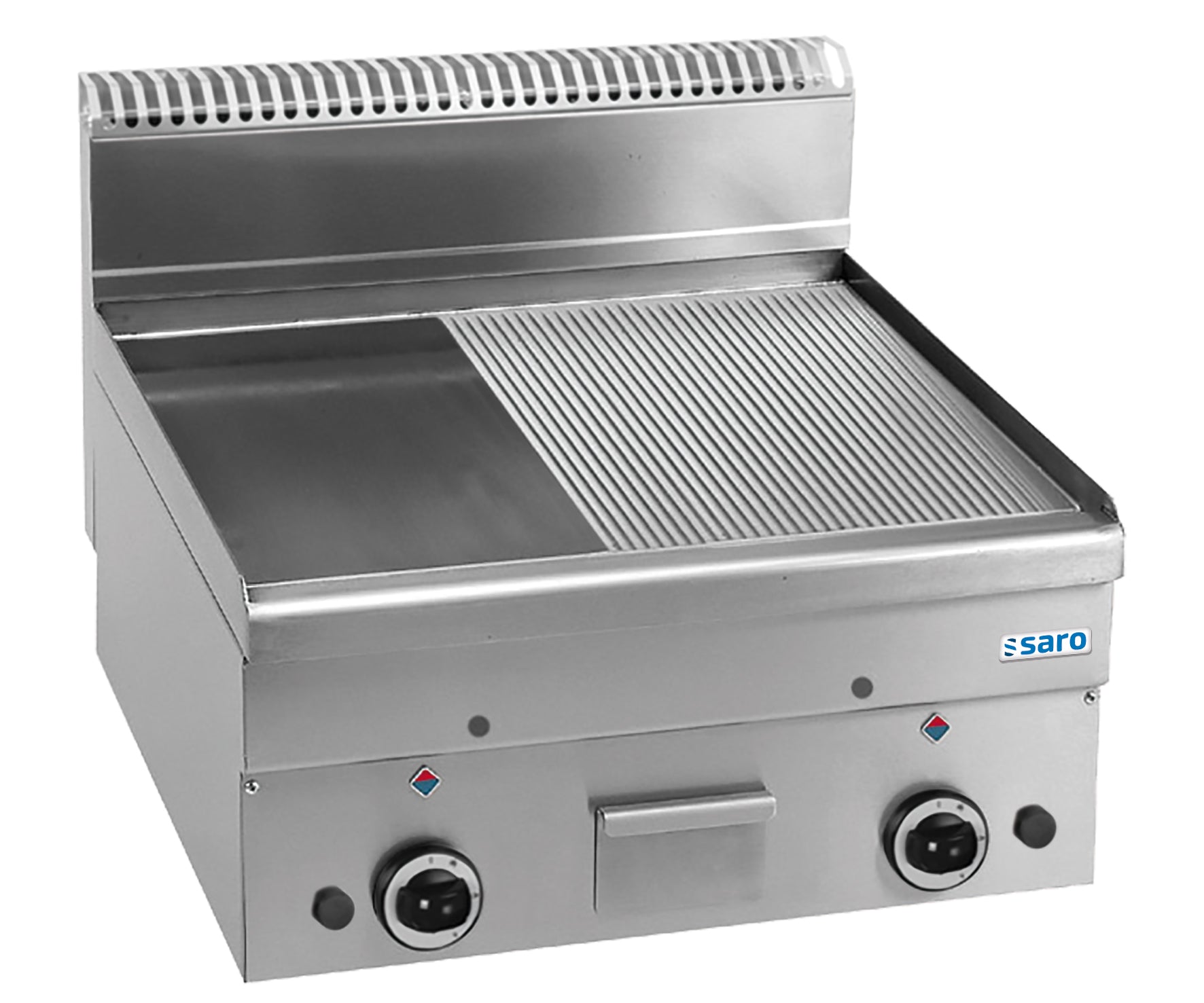 Saro Gasgrillplade Glat Ribbet 1000x600 Model Gft66lr