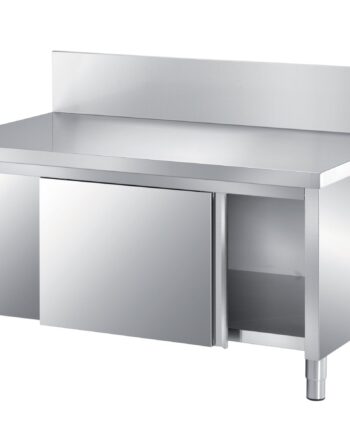Saro Maskinskab Med Bagkant Og Skydelåger 1000x700x750 Aisi 304