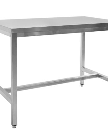 Saro Rustfrit Stål Bord  Uden Underhylde 700 Mm Dybde  1000 Mm