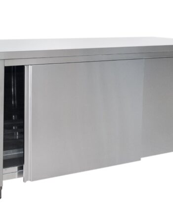Saro Rustfrit Stålskab  Skydedør 600 Mm Dybde  1600 Mm