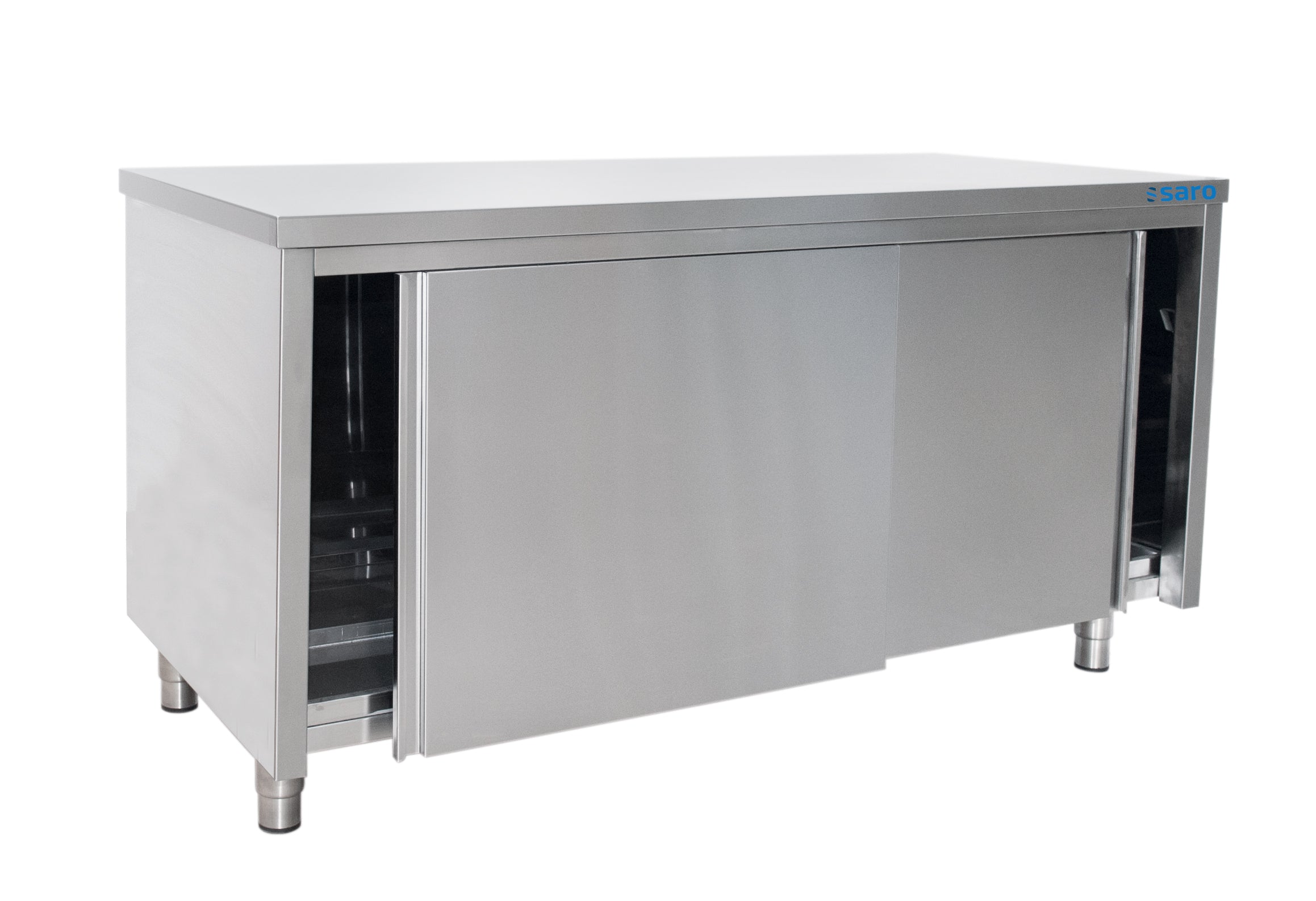 Saro Rustfrit Stålskab Skydedør 700 Mm Dybde 1400 Mm
