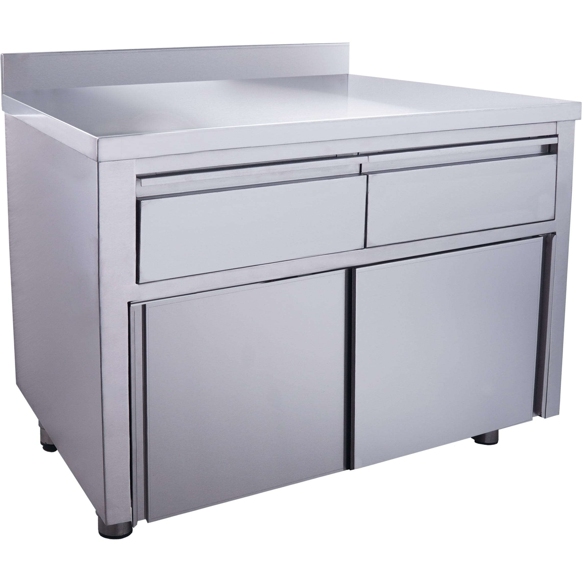 Saro Skydedørsskab   Skuffer 1200x700mm Med Opstand