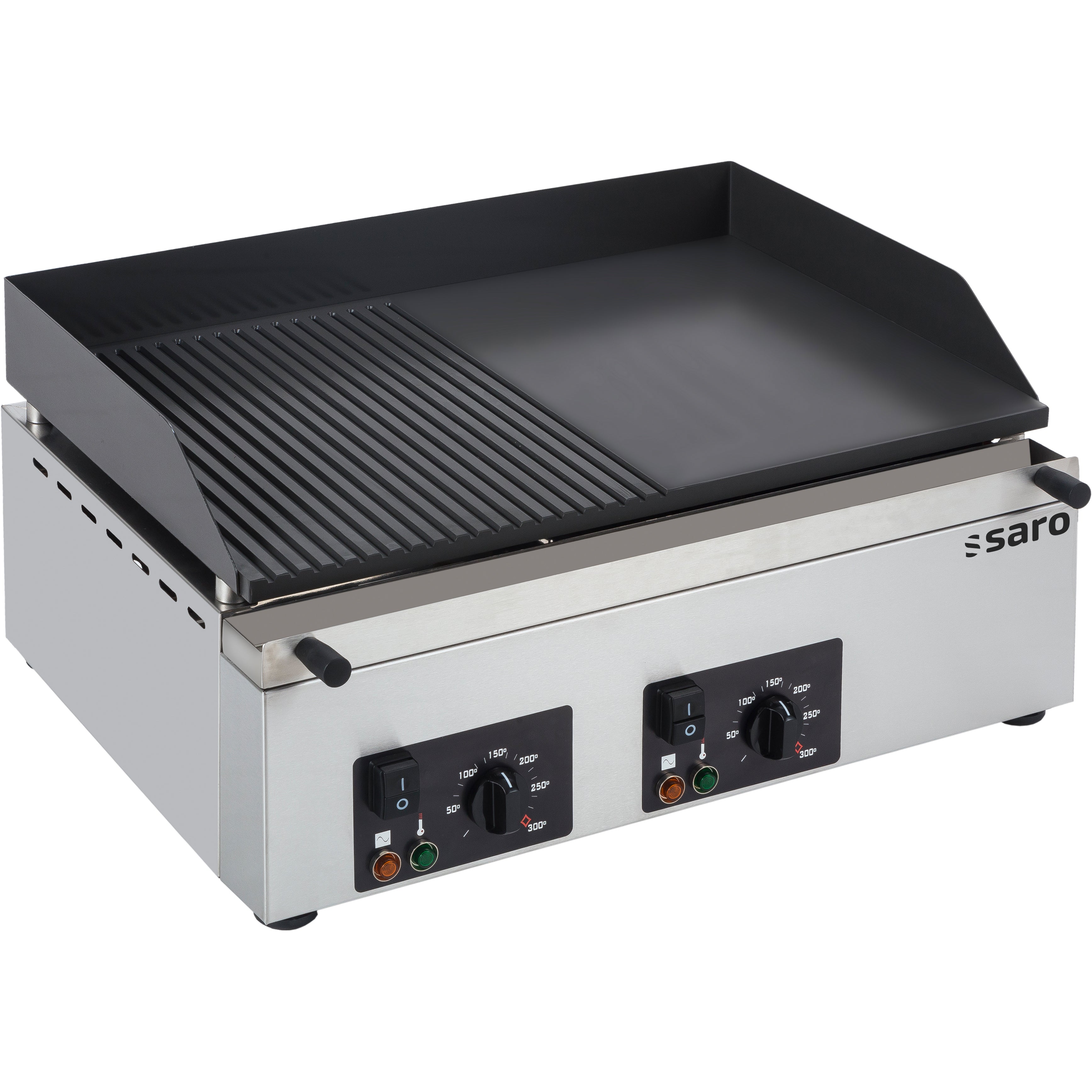 Saro Stegebageplade 590x400 Mm  Rillet Glat  Model Gpk 610