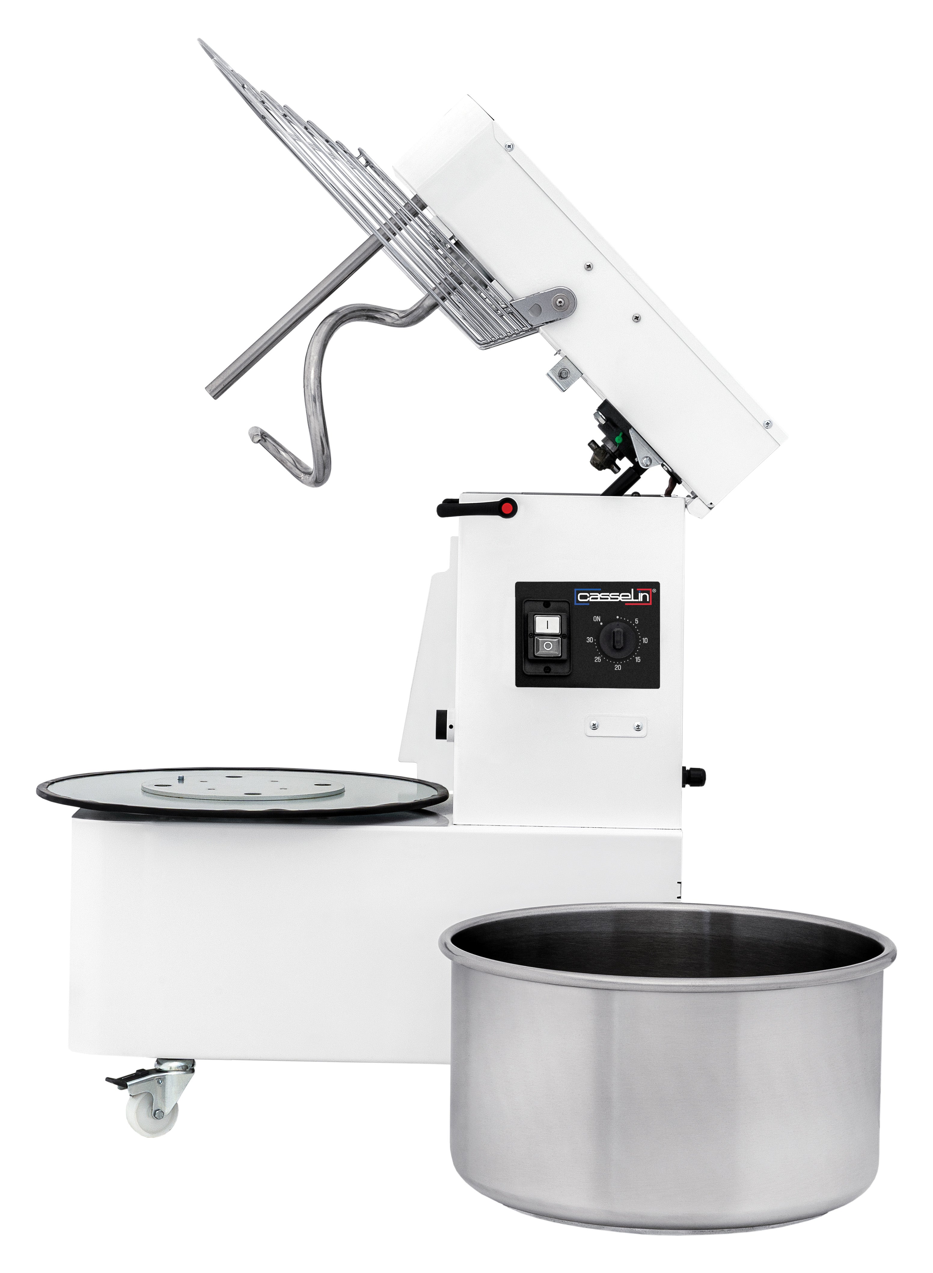 Spiralmixer Med Løftbart Hoved Og Aftagelig Skål   Hastigheder 17 Kg