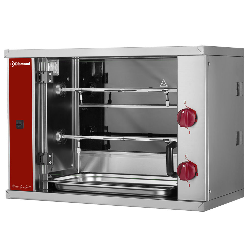 Vitrokeramisk Rotisserie Spyd Kyllinger Lille