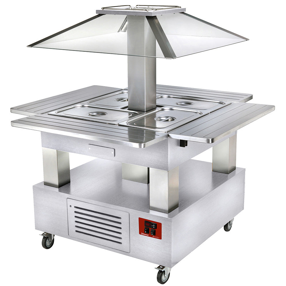 -vandbrød Varm Buffet 4x Gn1 -150 Hvidt Træ