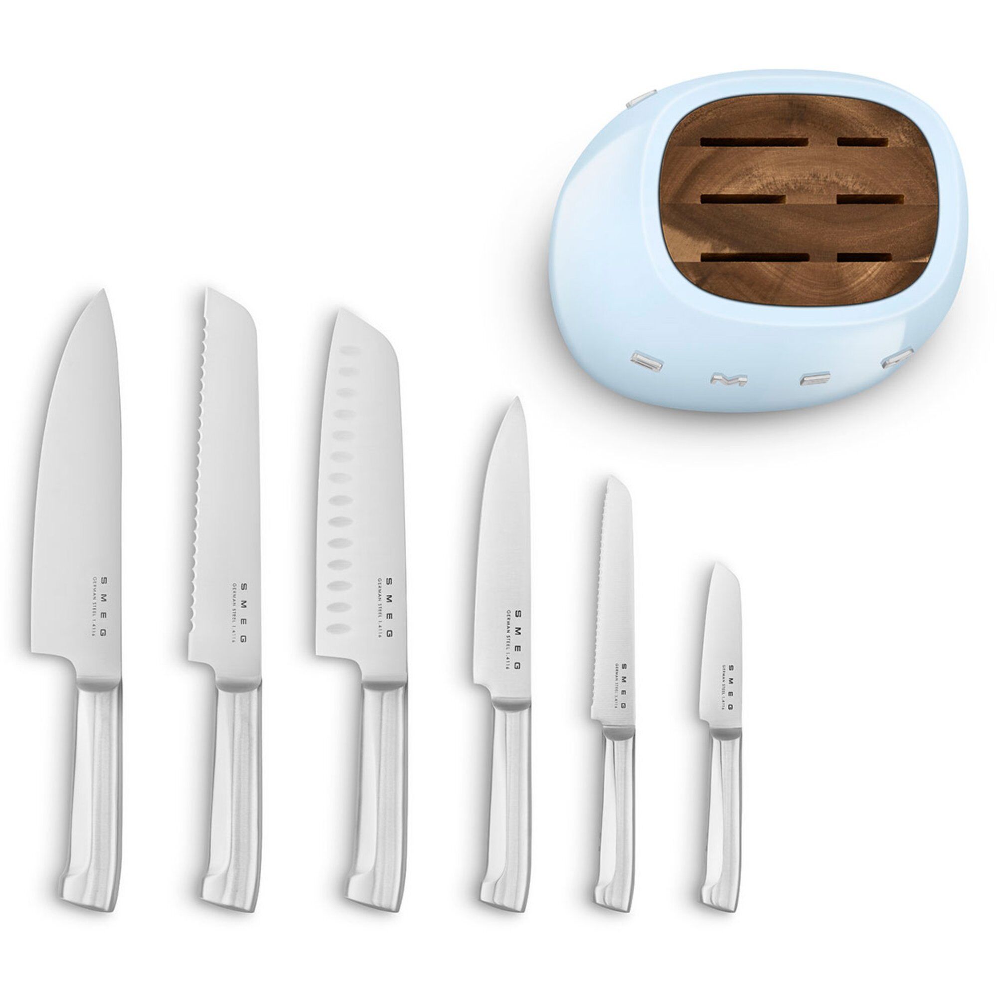 Knivblok Med Knive   Stk  Blå
