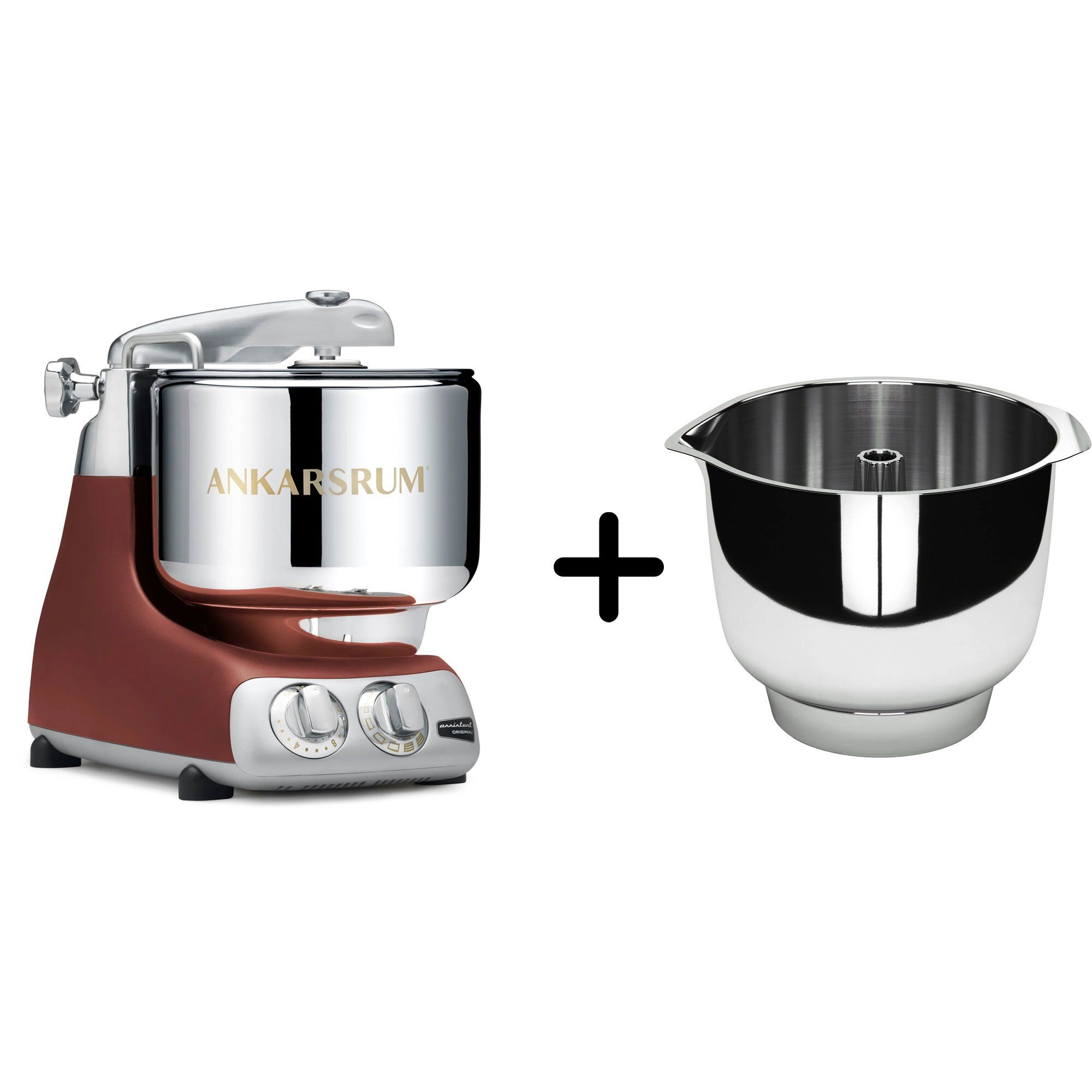 Akm 6230 Køkkenmaskine Assistent Original Piskeskål Rustic Maroon