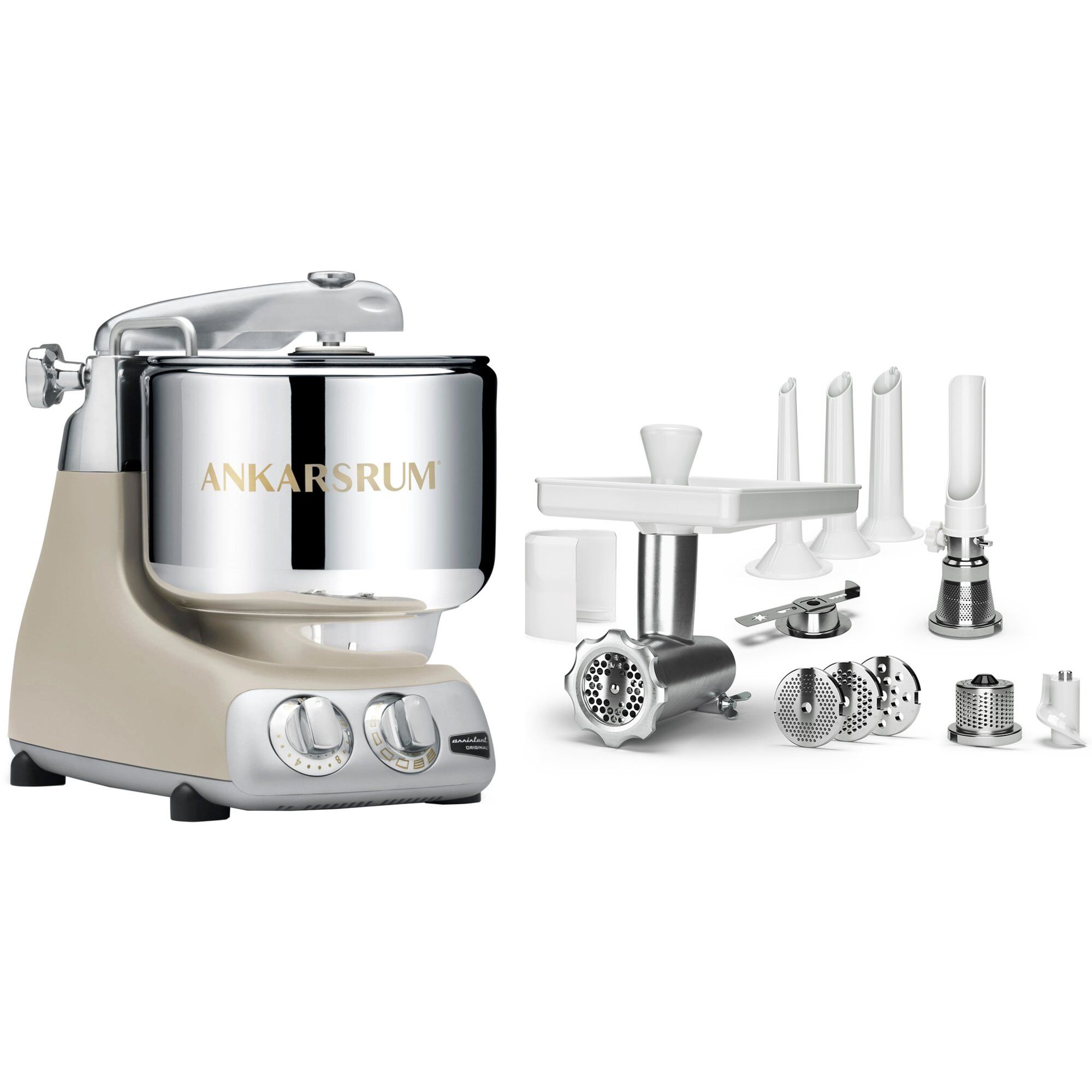 Assistent Akm 6230 Røremaskine Komplet Kødhakker Harmony Beige