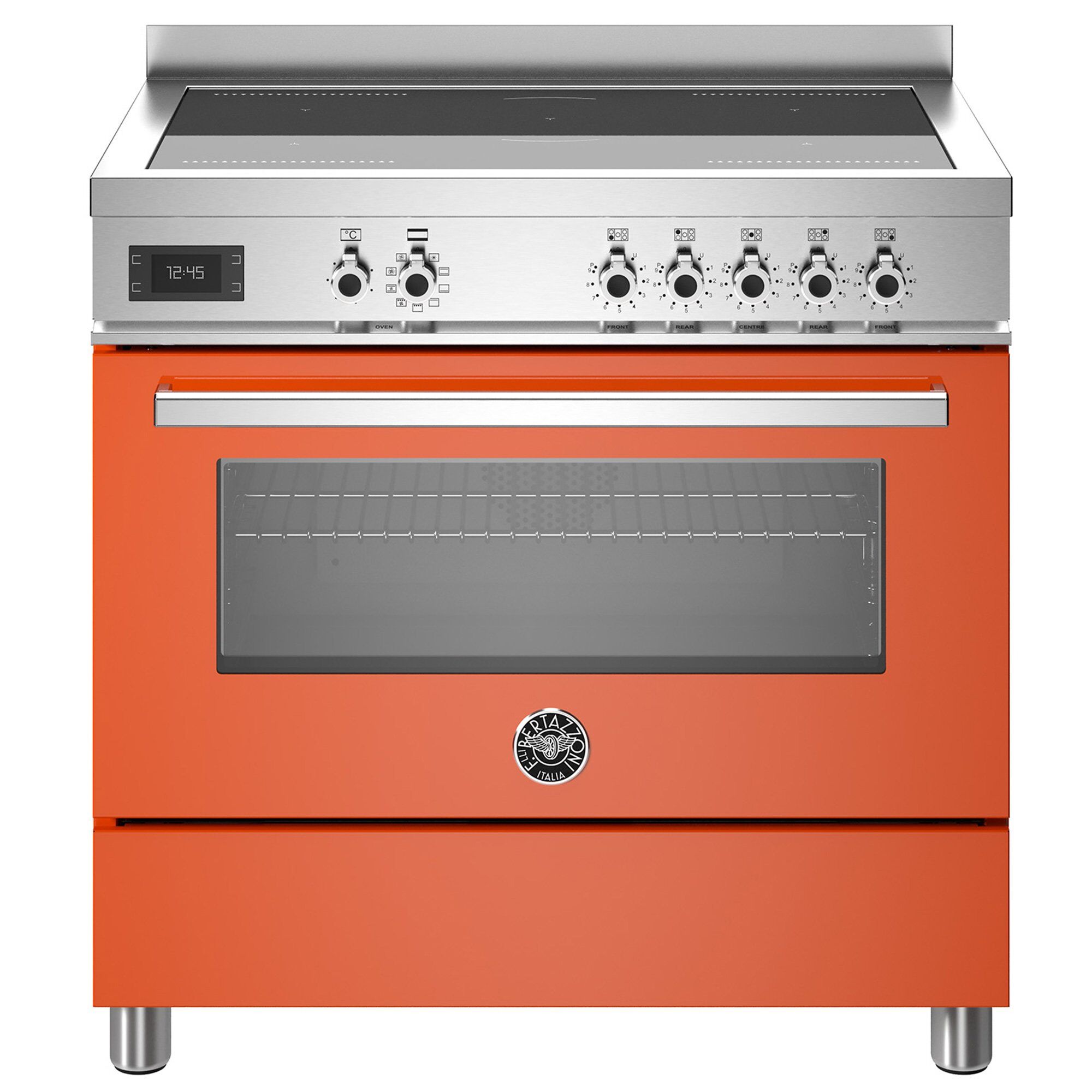 Pro95i1eart Professional Induktionskomfur Med Ovn 90 Cm Orange