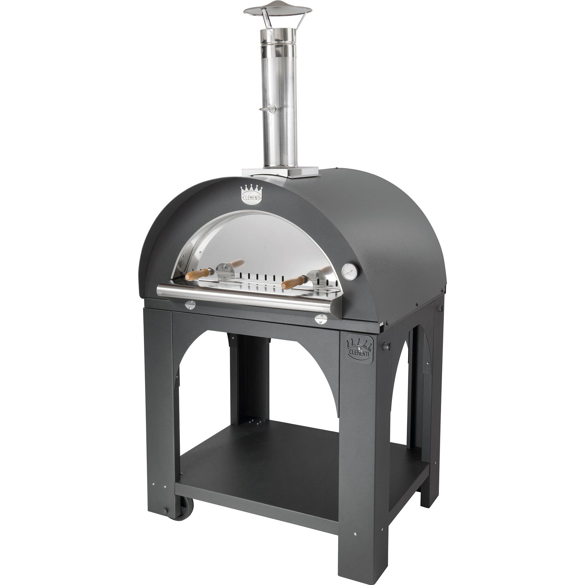 Pulcinella Brændefyret Pizzaovn 80x60 Cm Antracit