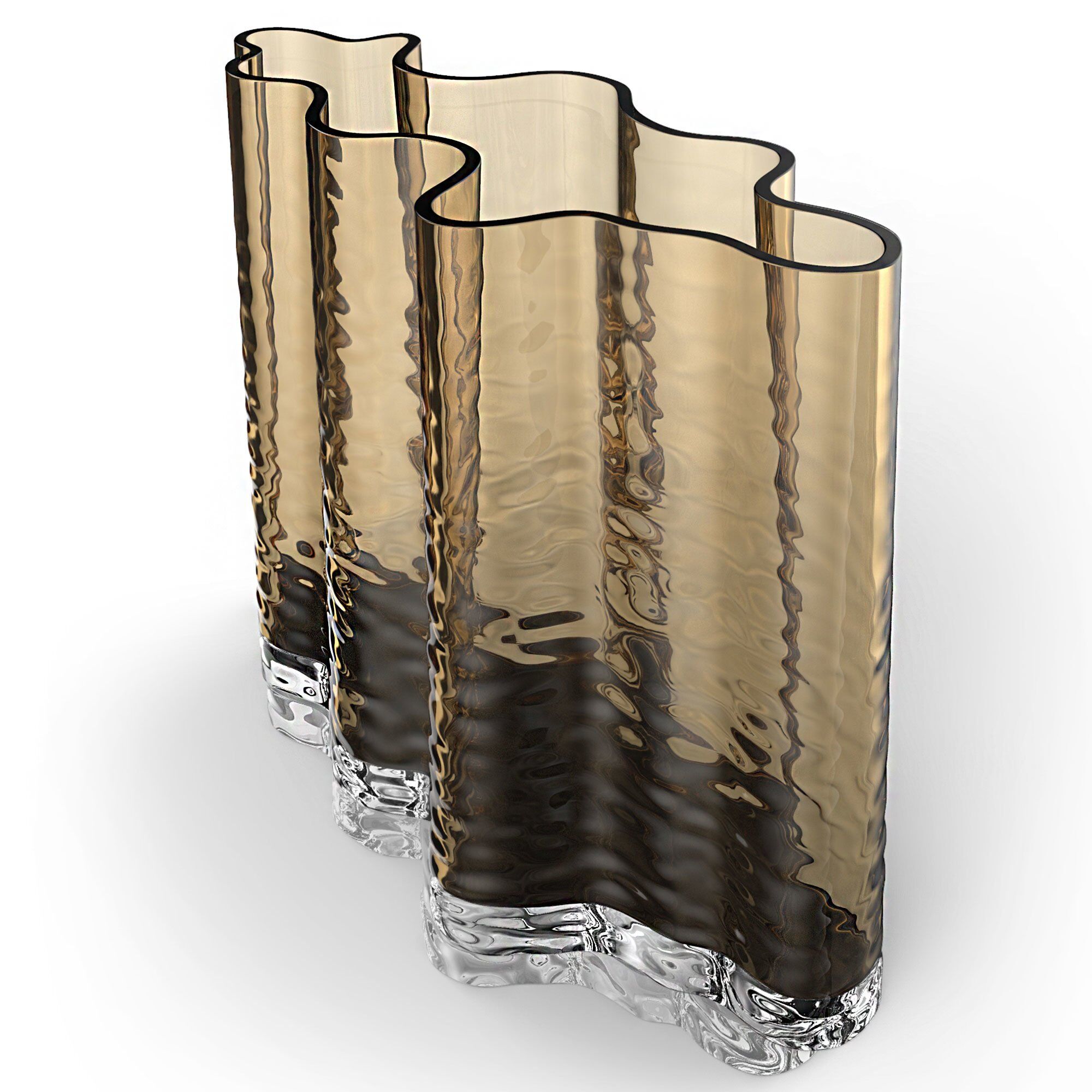 Gry Wide Vase 24 Cm Cognac