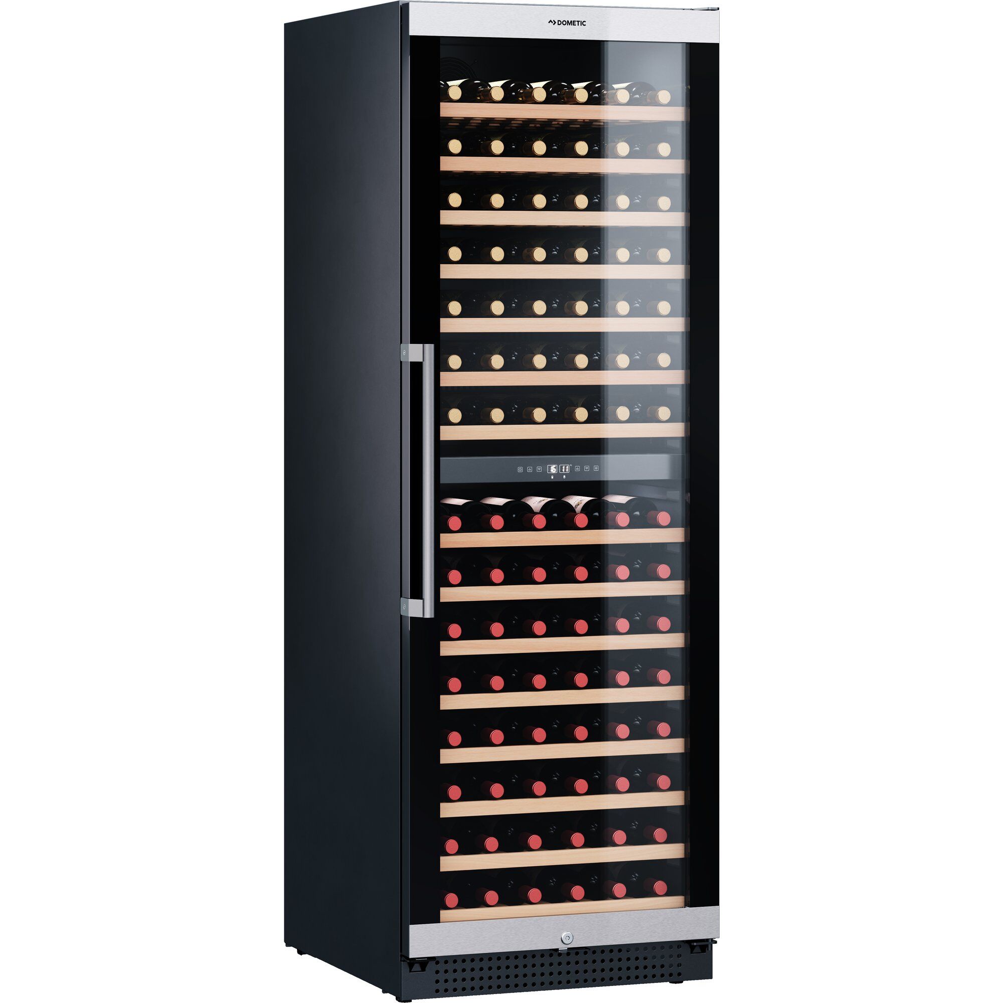 C154f Vinkøleskab Temperatur Zoner Sort Rustfrit