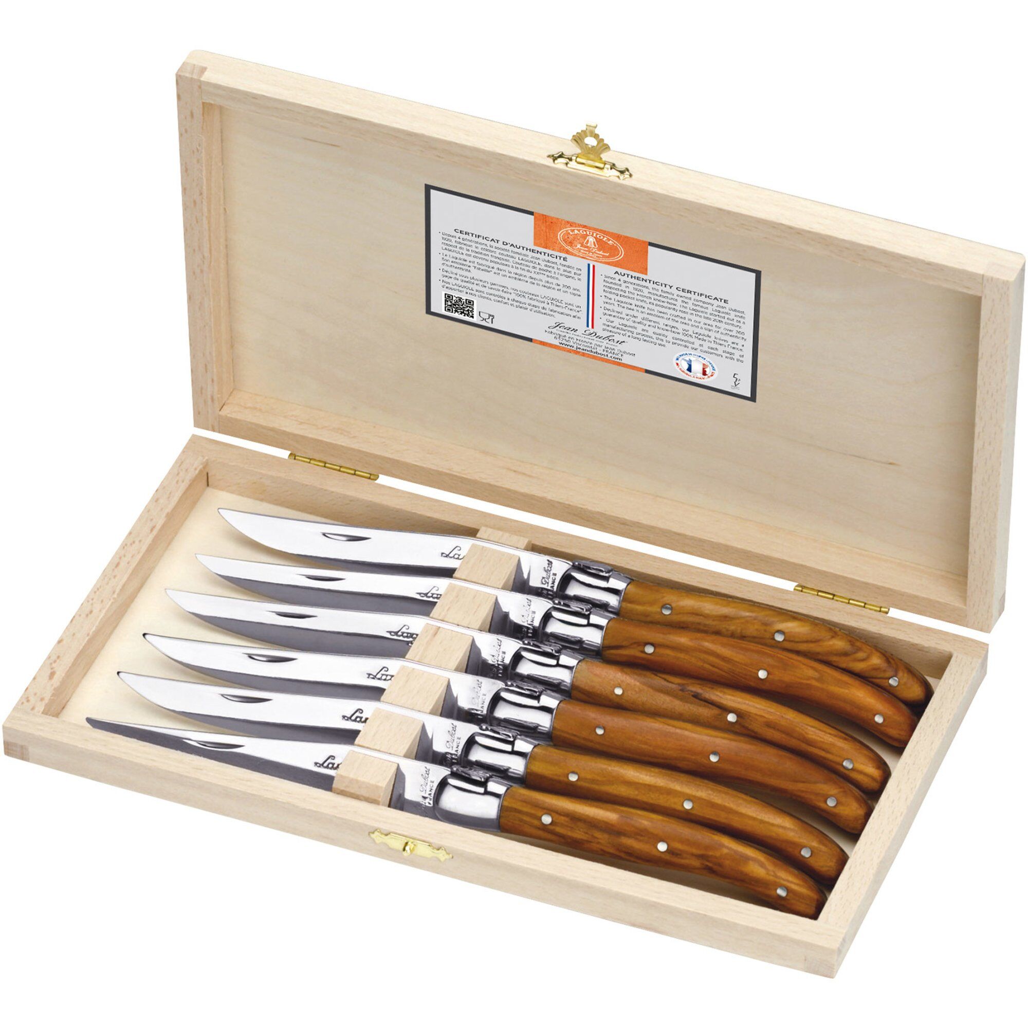 Laguiole Knive Oliventræ Stk