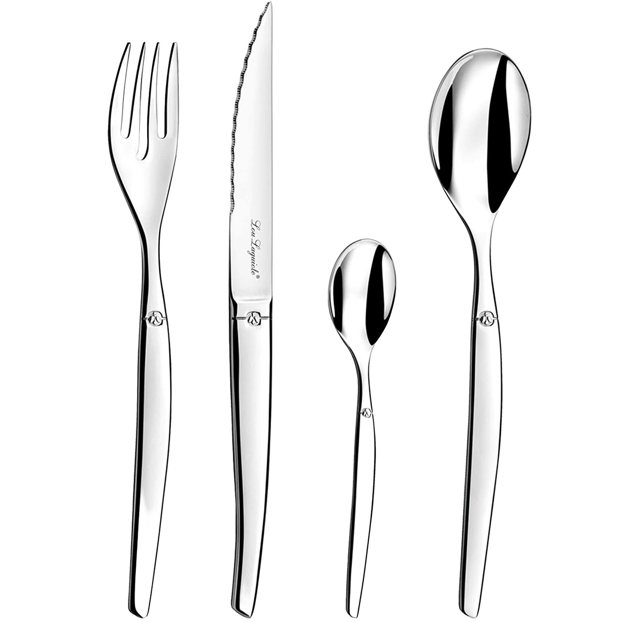 Lou Laguiole Jet Bestickset 24 Dele Mirror