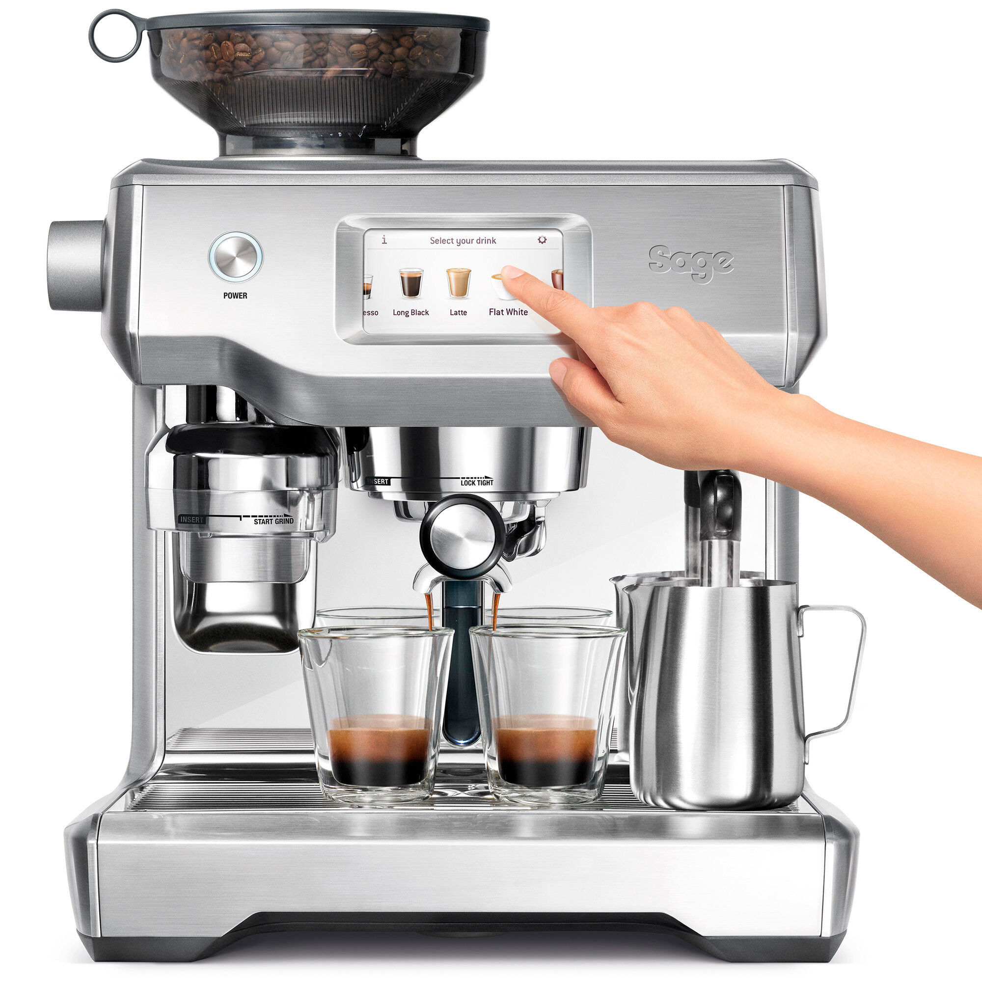 Ses990 The Oracle Touch Espressomaskine Stål