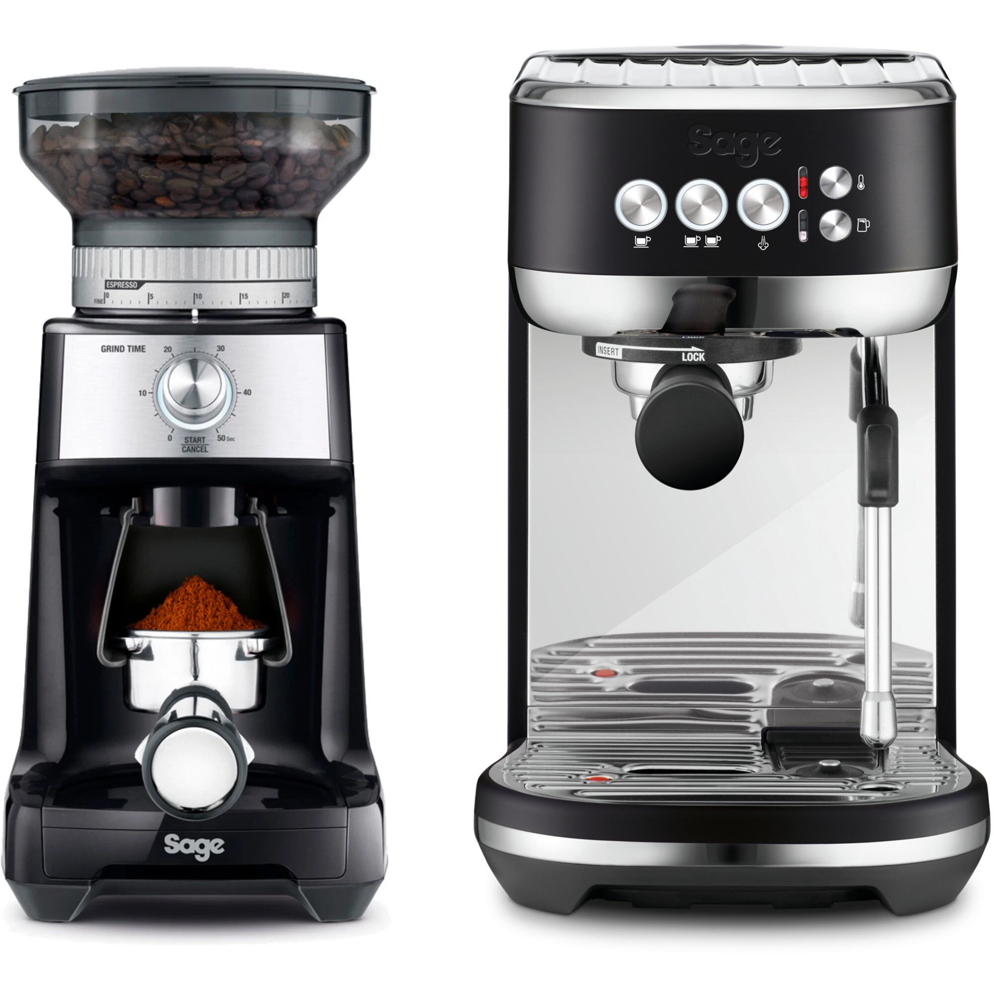 The Bambino Plus Espressomaskine Kaffekværn Sort