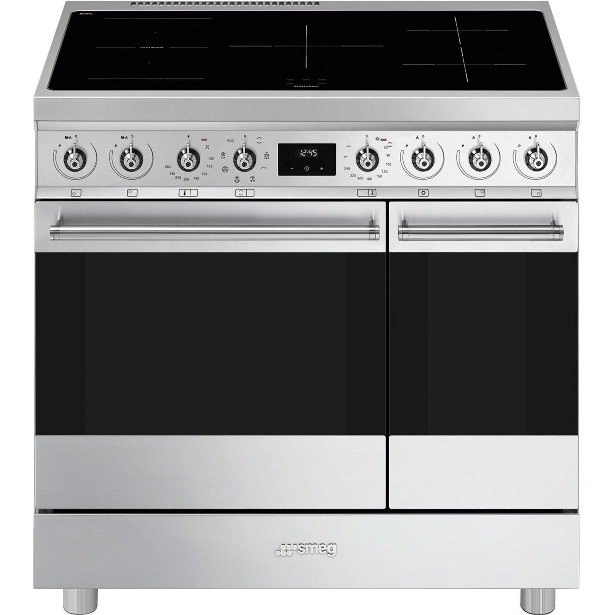 C92imx2 Classic Induktionskomfur Med Ovne 90 Cm Rustfrit Stål