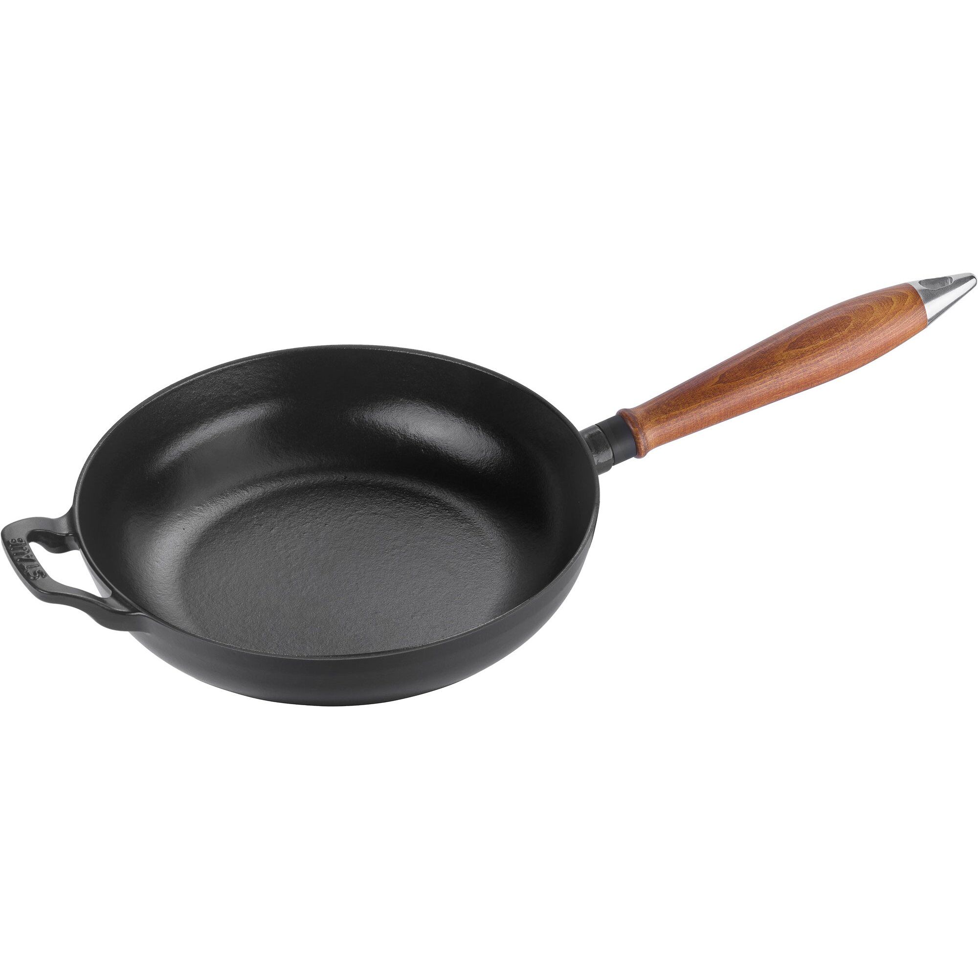 Vintage Stegepande Med Træhåndtag 24 Cm