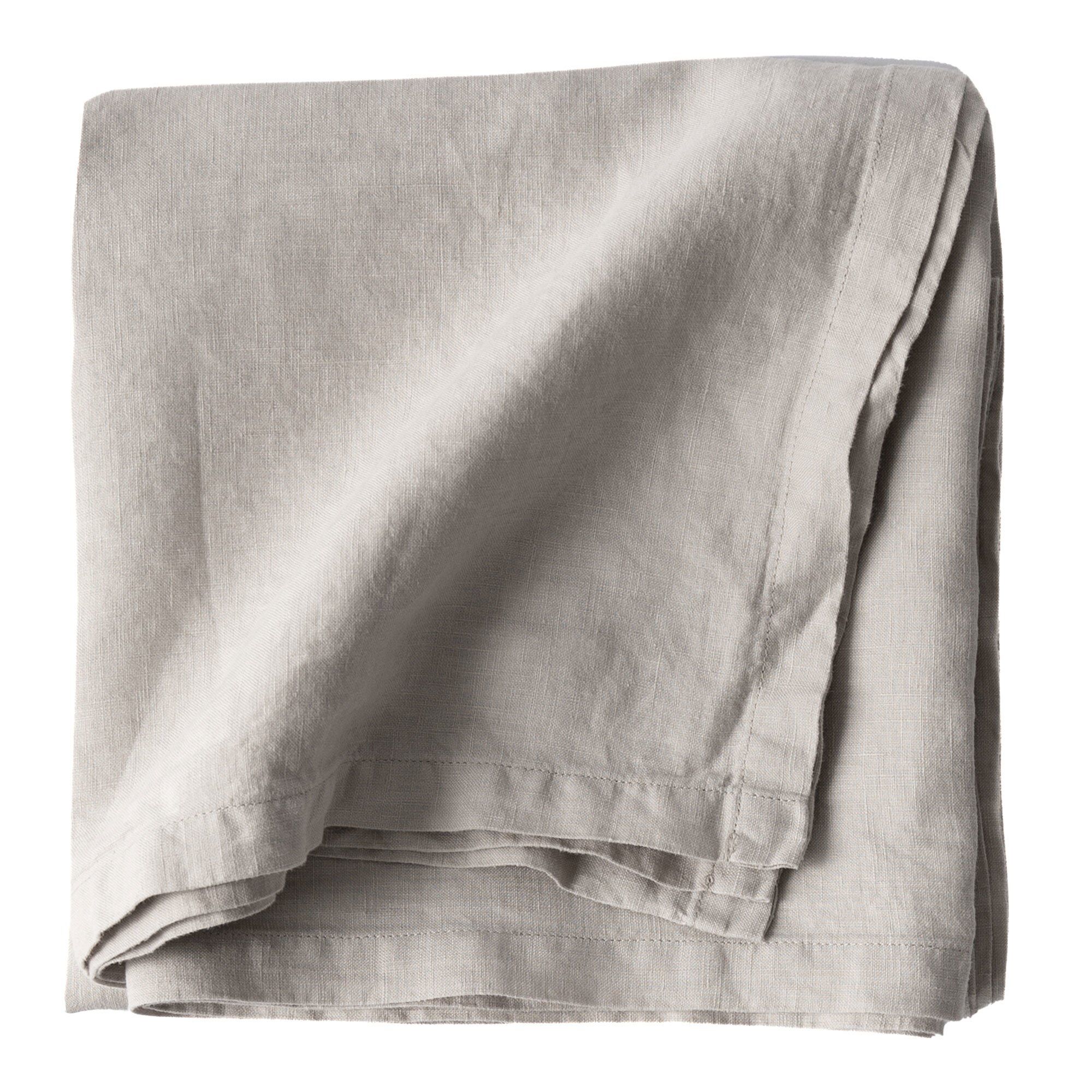 Tell Me More Dug Hør 145 145 Cm Warm Grey