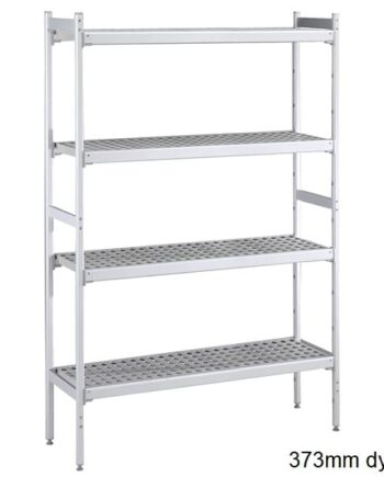 Alu  Reol Plasthylder 373mm Dyb 373x2935mm