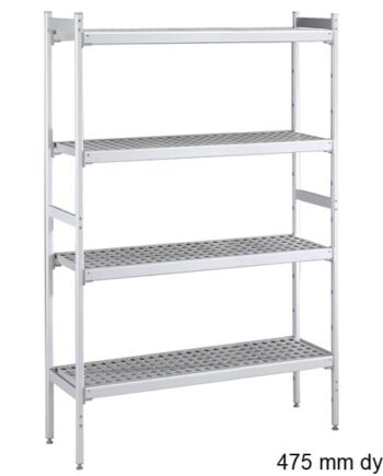 Alu  Reol Plasthylder 475 Mm Dyb 373x1606mm