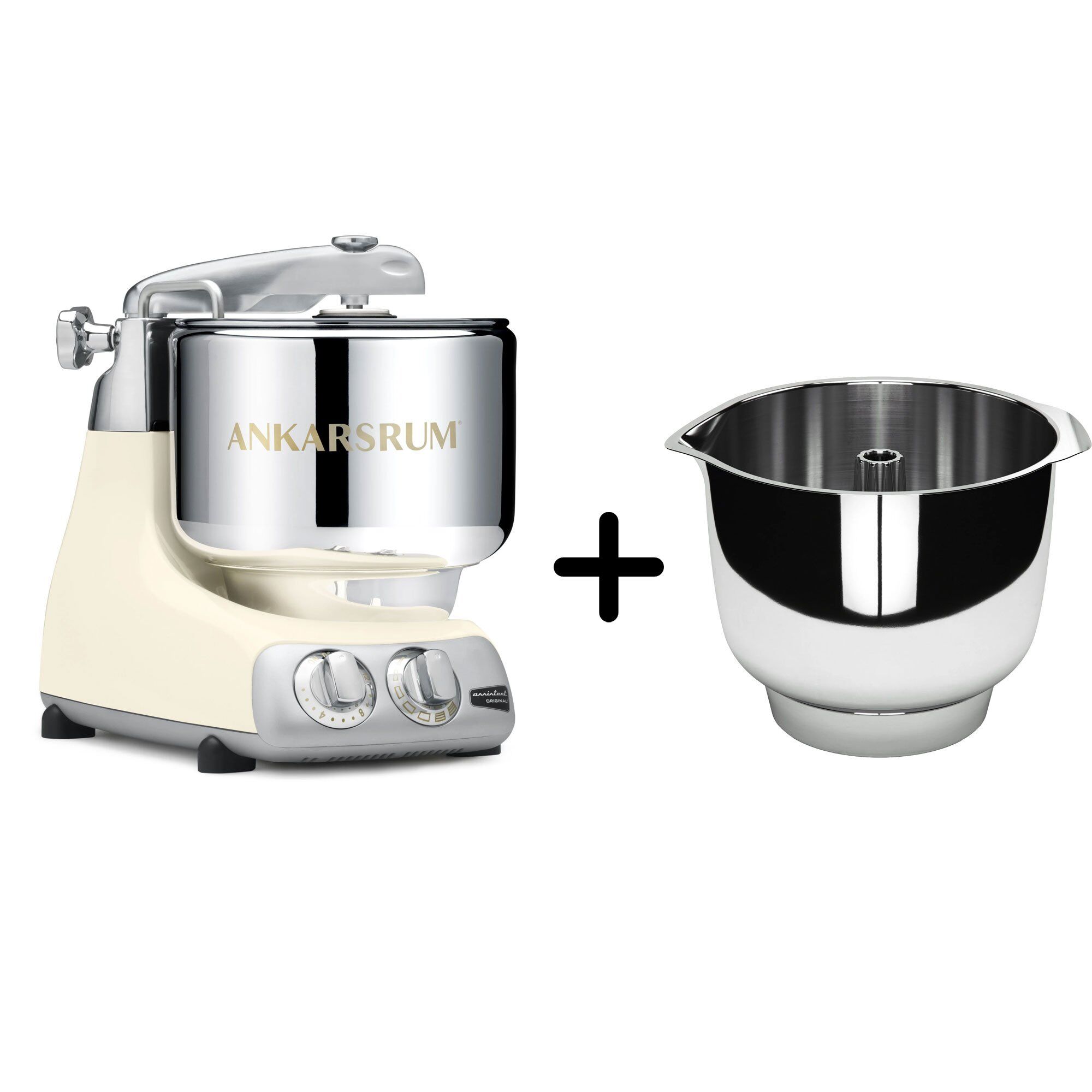 Akm 6230 Køkkenmaskine Assistent Original Piskeskål Light Creme