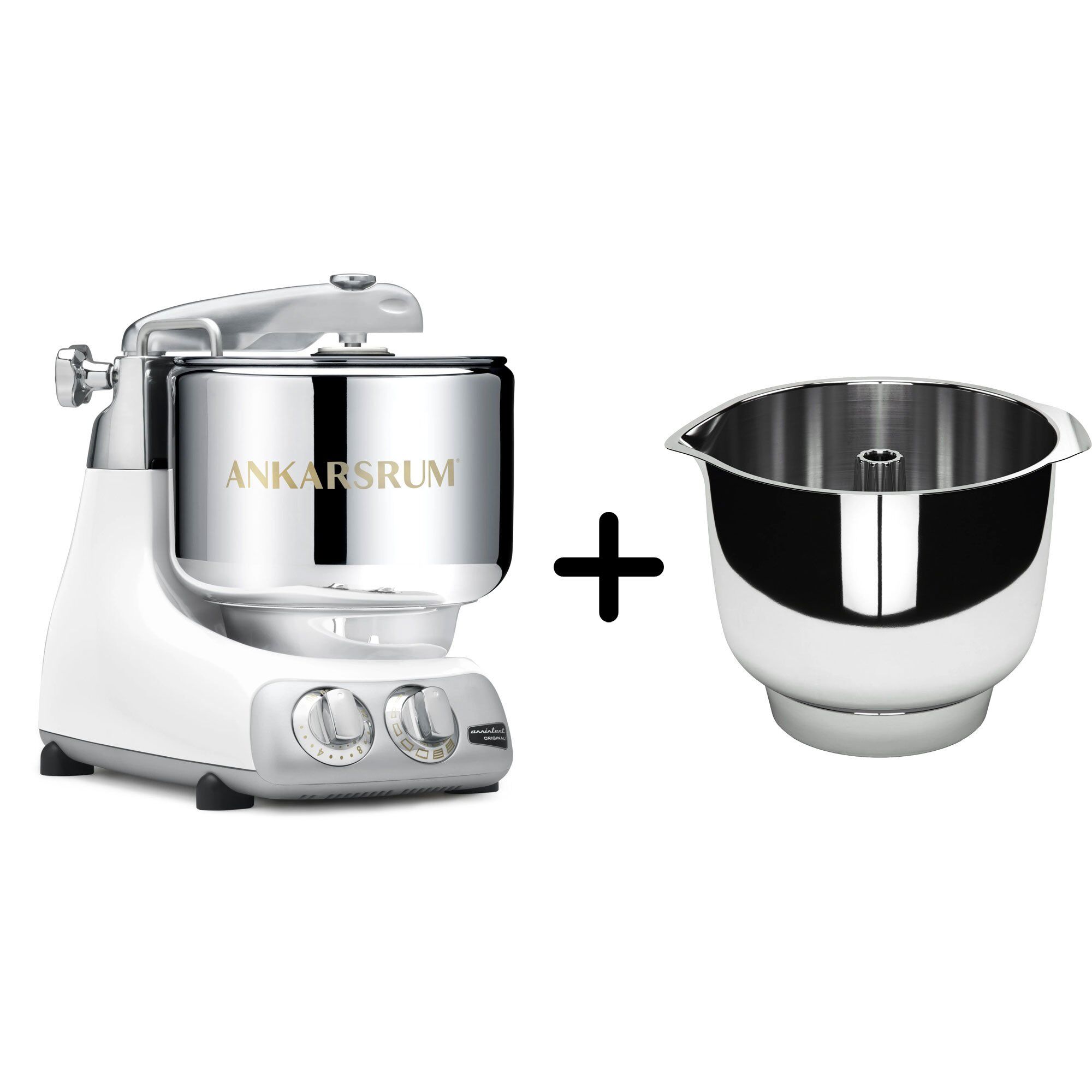Akm 6230 Køkkenmaskine Assistent Original Piskeskål Mineral White