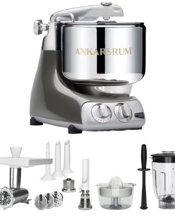 Akm 6230 Køkkenmaskine   Deluxe Pakke  Black Chrome