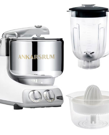Ankarsrum Assistent Akm6230   Mikserkande Og Citruspresser  Glossy White