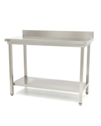 Arbejdsbord   Rustfrit Stål  Apos Deluxe Apos  600   600 Mm Med Backsplash