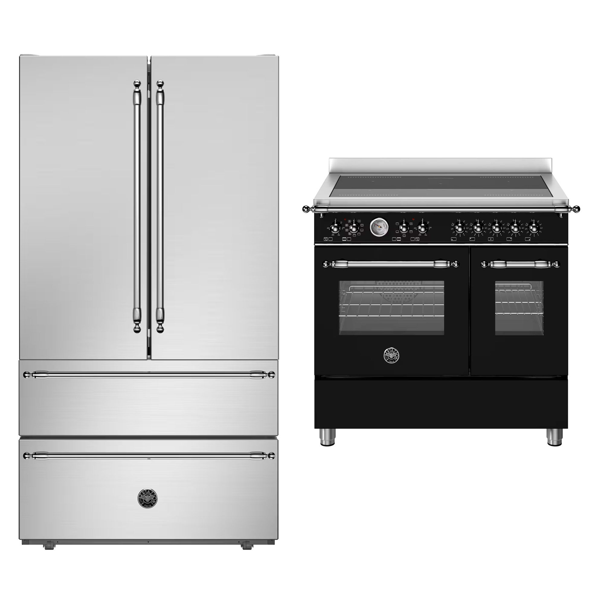 Bertazzoni Heritage Hvidevarepakke 90 Cm  Mat Sort  Rustfrit Stål